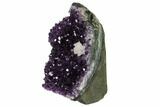 Amethyst Cut Base Crystal Cluster with Calcite - Uruguay #151255-1